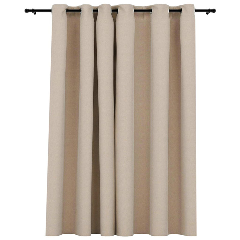 Cezaria Blackout Curtain Single Panel, Beige