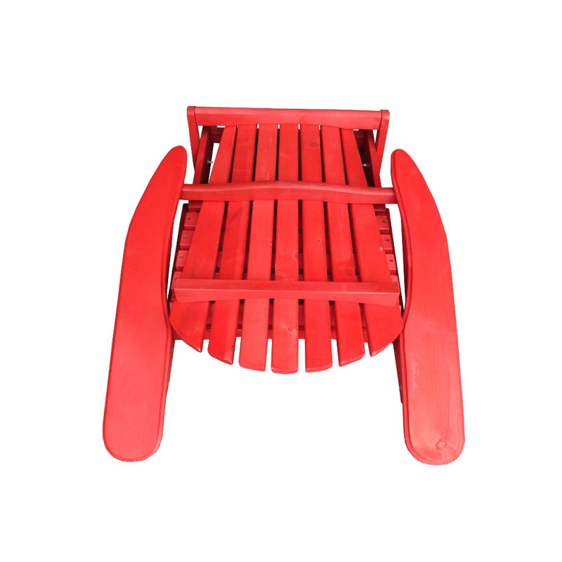 Chaise adirondack pliante en bois massif Arana, Rouge