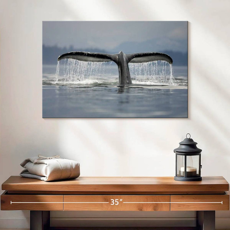Diving Whale Tail, 16" H x 24" W