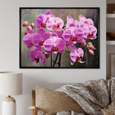 «Pink Orchids Oasis I», art mural sur toile Orchidées
