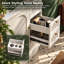 Meuble-lavabo simple autoportant de 30 po avec lavabo en céramique et tiroir électrique intégré, blanc