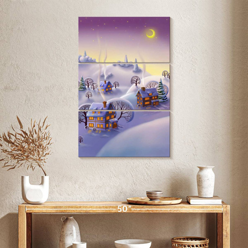 Village d'hiver de Noël Alvord, H 38 po x l 24 po