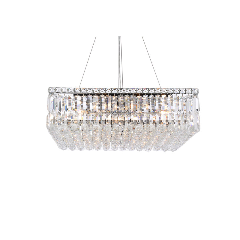 Cadre/lustre carré 12 lumières unique Bratton, 24 po / coupe royale