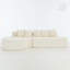 Canapés incurvés de 110,2 x 62 po pour le salon, canapé modulaire incurvé avec 5 coussins, canapé en forme de L avec siège profond, mousse à mémoire de forme haute densité, sans assemblage requis, (BLANC)-1115233056