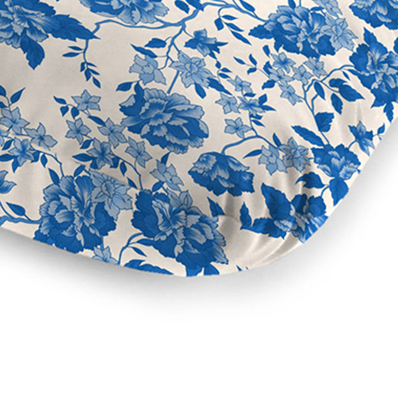 74" x 22" Outdoor Chaise Lounge Cushion with Ties and Loop, Suzie Wetland