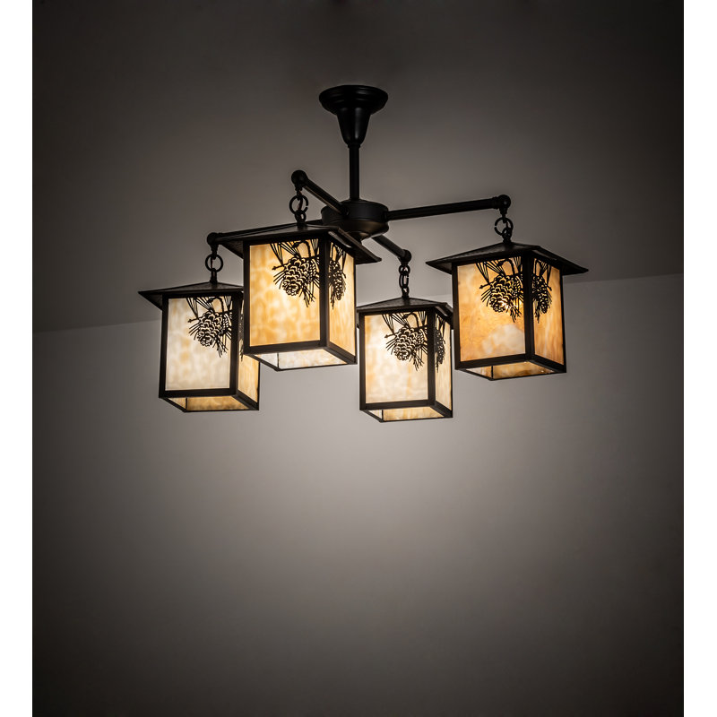 Seneca Winter Pine 4 - Light Chandelier