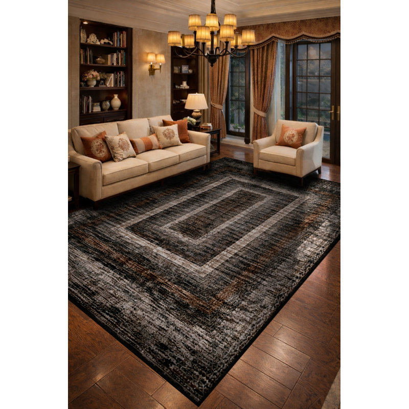 Tapis vert tissé à motif floral lavable Mosso, 2 pi 6 po x 4 pi 11 po