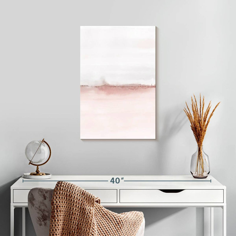 Avery aquarelle paysage VI rosé gris II, H 24 po x l 16 po