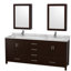 Base de meuble-lavabo autoportant double 79 po avec miroirs 24 po Sheffield-31336915