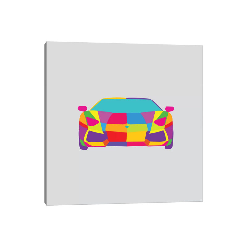 «Lambo» par Yoni Alter, impression sur toile, H 37 po x l 37 po x P 1,5 po, Toile tendue, Pas de tapis