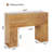 Vividwood Wood Console Table For Entryway, Farmhouse Entryway Table With Unique Carved Design, 43" Sofa Table Behind Couch For Living Room, Hallway, Entrance, Foyer (Natural)-1571878373
