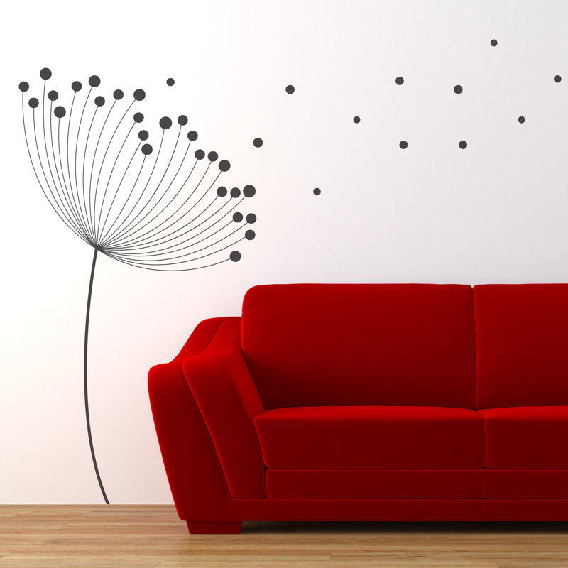Dandelion Wall Sticker, Magenta
