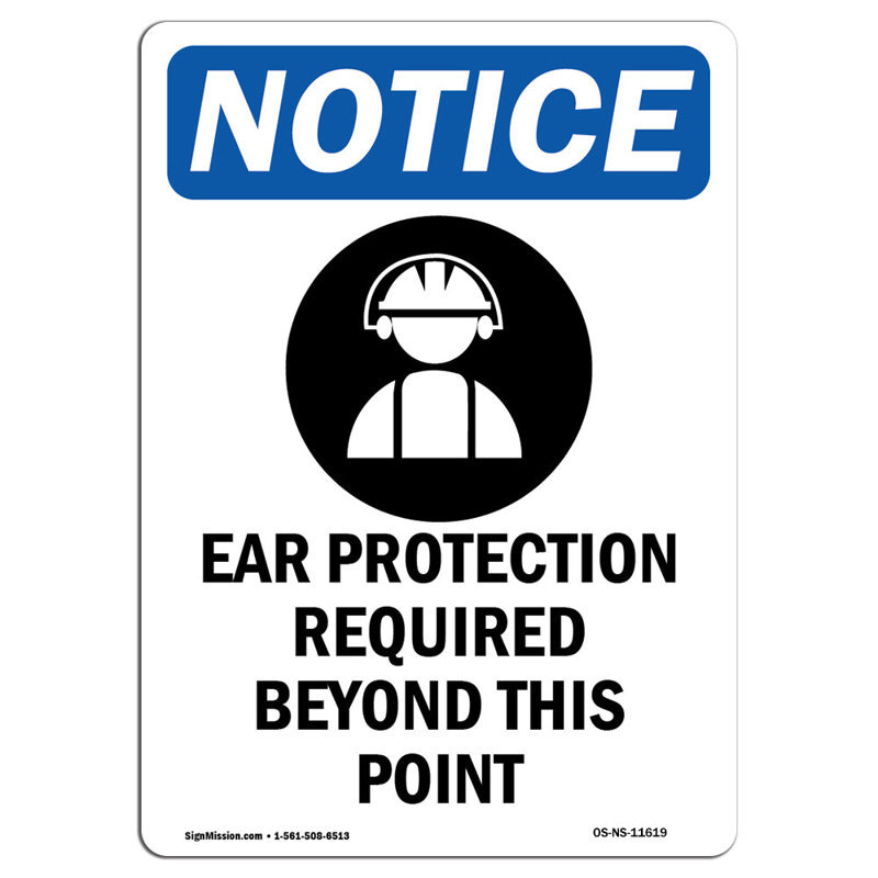 Panneau de protection contre les oreilles, H 18 po x l 12 po x P 0,1 po