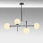 Jayapura 4 - Light Black/Chrome Sphere Pendant
