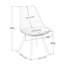 Christy 4 Person Dining set - a Round Plastic Dining Table with Wooden Legs and a Set of 4 Faux Leather Cushion Padded Dining Chairs for Dining Room - Modern Dining Table Set-718770528-718770522