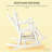 Heavy Duty Loveseat With Wide Curved Seats,Wood Rocking Chair With Log Design,For Patio, Backyard, Garden