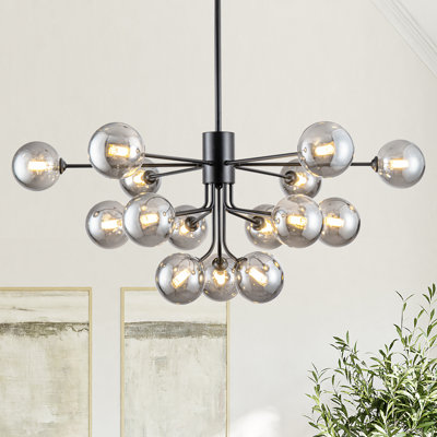 15 - Light Sputnik Chandelier Modern Glass Bubble Chandelier For Living Room
