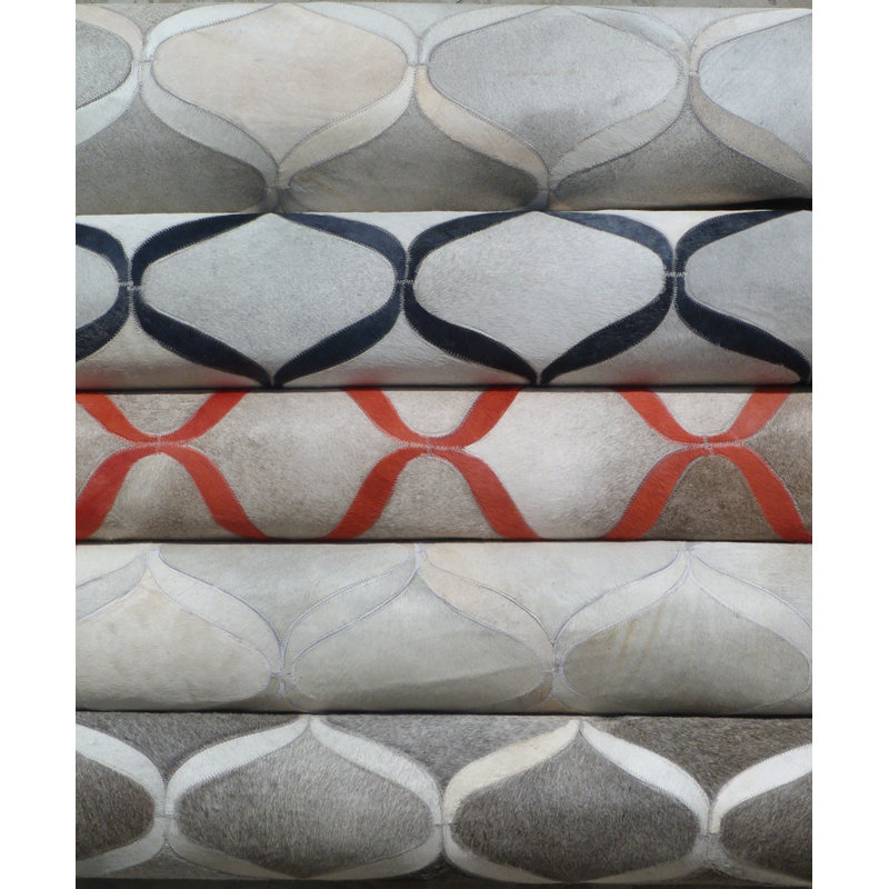 Natural Hide Cowhide Geometric Area Rug