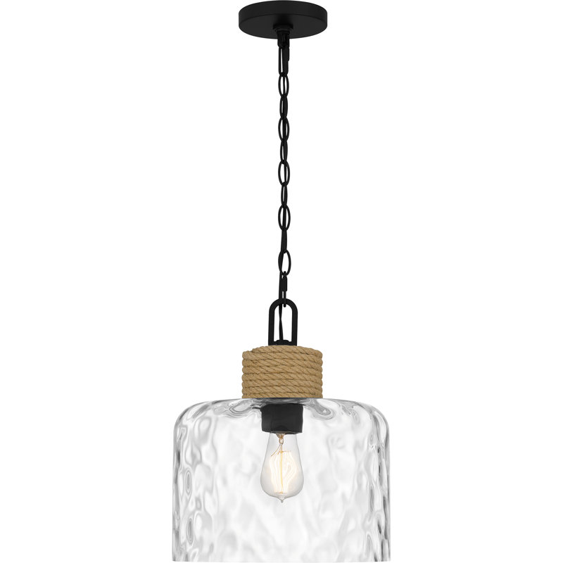 Mini-luminaire suspendu noir mat 1 lumière Baltic