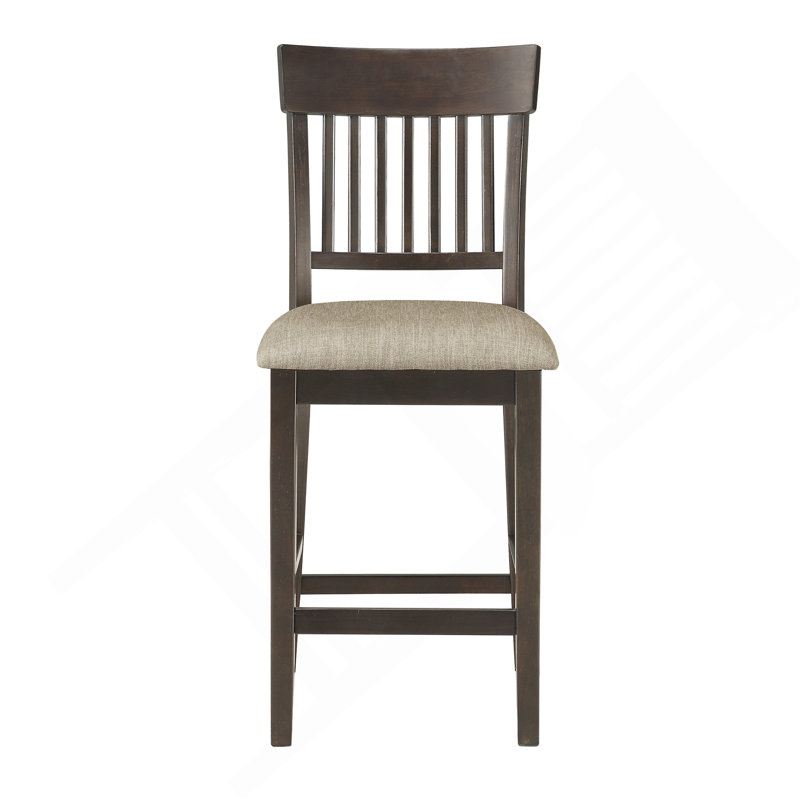 Ensemble de chaises de salle à manger à hauteur de comptoir brun foncé 2 pièces