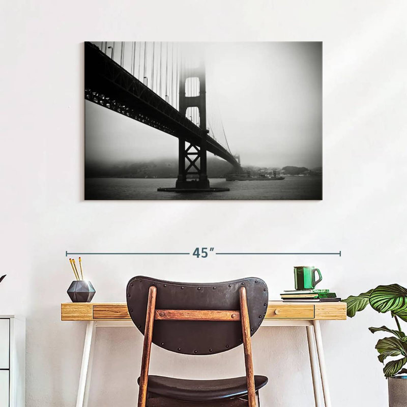 Nicci Smoggy Golden Gate Bridge, H 26 po x l 39 po