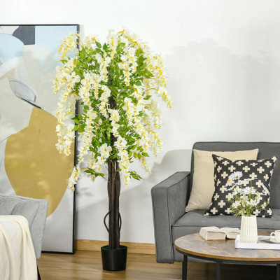 160cm Faux Flowering Tree in Pot