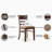 Zida Solid Wood Upholstered Ladder Back Side Chair Set of 2-1938736047