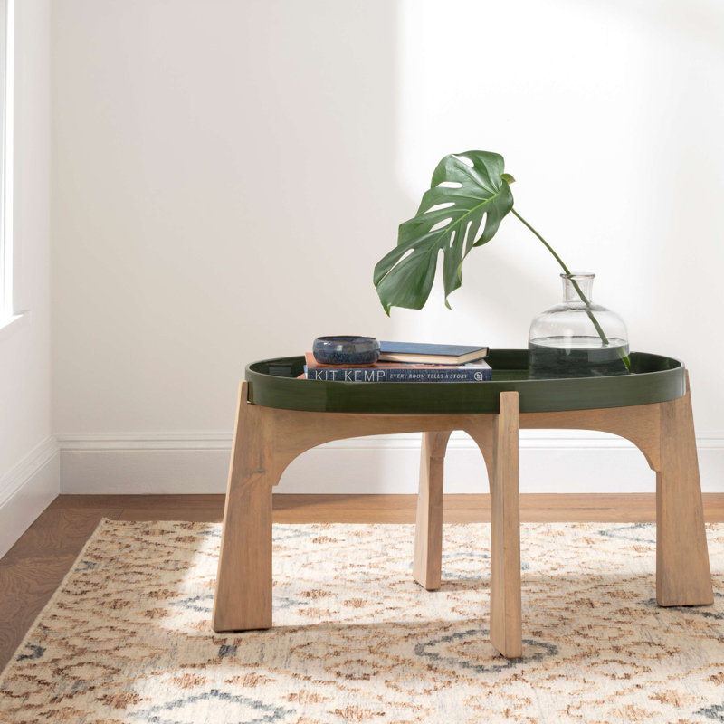 Jelly Roll Sky Handwoven Wool Rug, Rectangle 2' x 3'