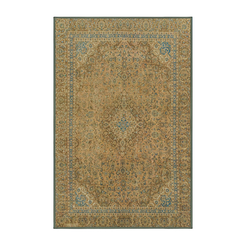 Tapis décoratif multicolore à motif abstrait, Rectangle 5 pi x 7 pi