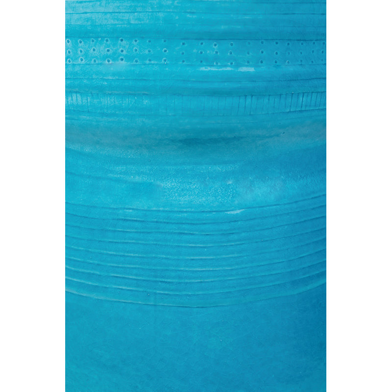 Ancaris Outdoor Round Side Table, Aquamarine Gloss