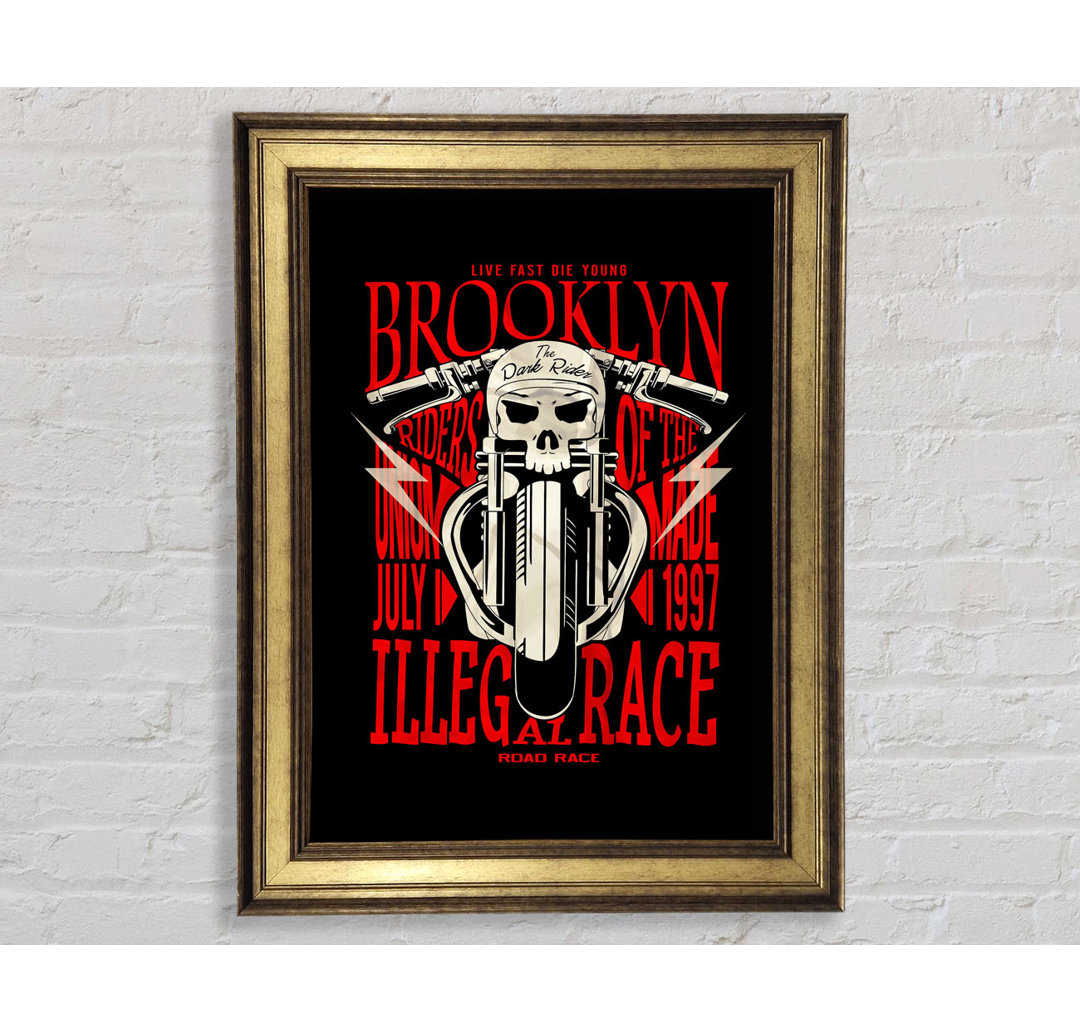 Brooklyn The Dark Rider - Einzelne Bilderrahmen Kunstdrucke