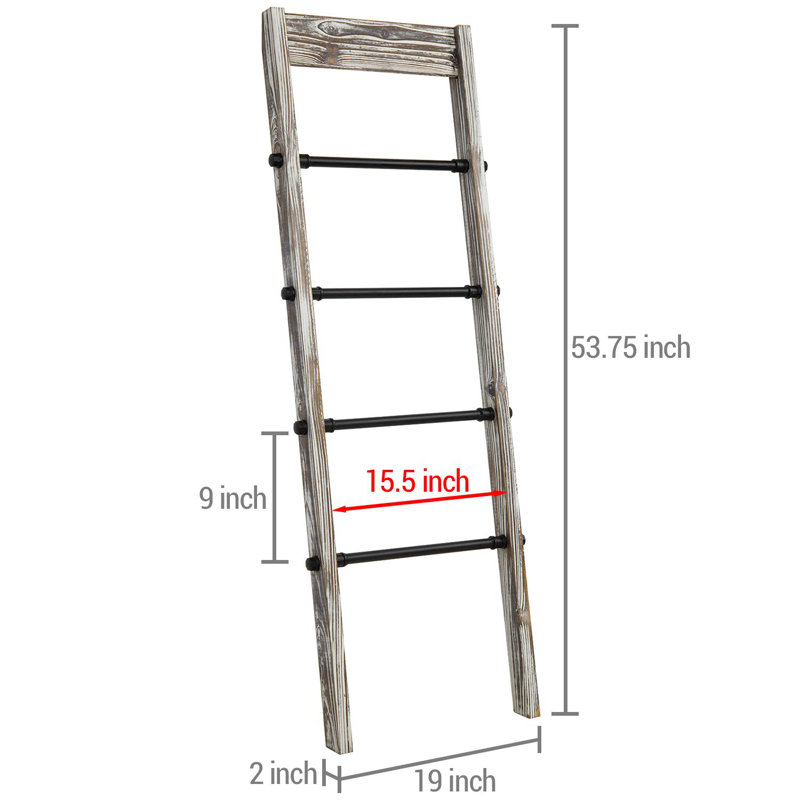 Wall-Leaning Blanket/Towel Ladder Rack