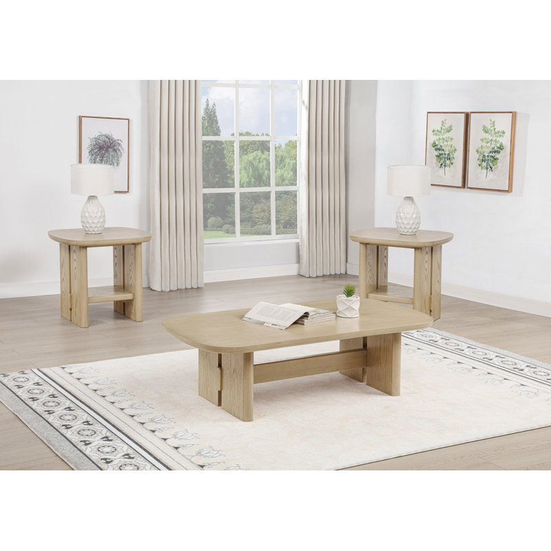 Ensemble de tables basses 3 pièces Beuteler, 3 pièces: table basse, 2 tables de bout