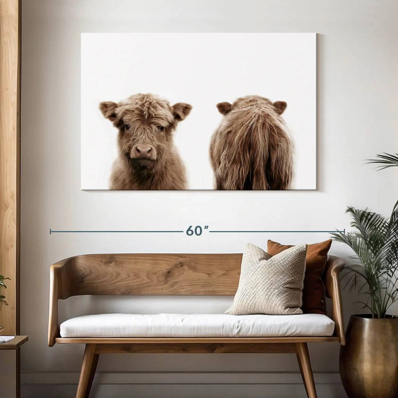 Portrait de vache Brampt Highland, H 32 po x l 48 po