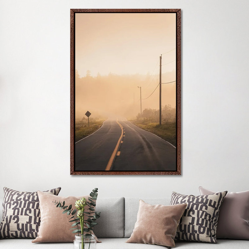 Foggy Lubec 1 Piece Wall Art on Canvas, 152.5 cm H x 101.5 cm W, Classic Wood Floater Frame