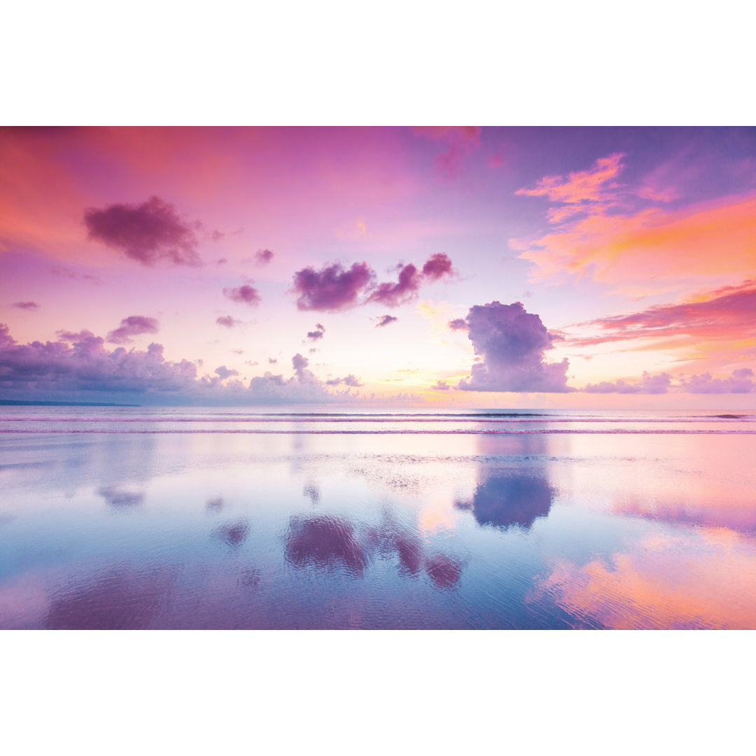 Sunset Over Sea - Wrapped Canvas Print