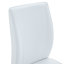  Ensemble de 5 petites tables de salle à manger rondes avec chaises rembourrées en polyuréthane et pieds arqués en métal argenté, blanc-994948497-994948509