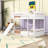 Twin Over Twin Bunk Bed With Creative Climbing Ramp And Ladder-6602073