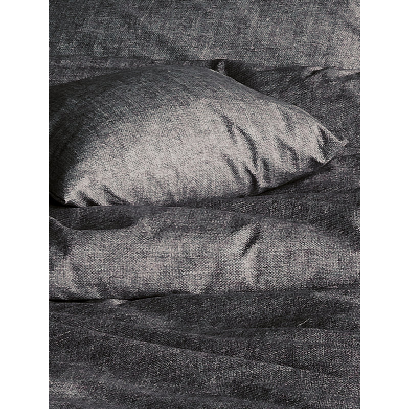 Fleece cotton bed linen set Mink 8835, Grey, 200 x 200cm - 2 Pillowcases (80 x 80cm)