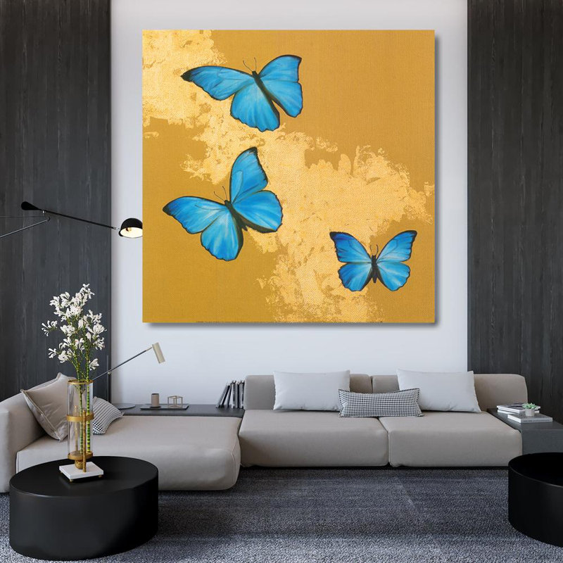 Cerulean Butterfly II, H 36 po x l 36 po