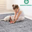 Tapis tissé et teinté gris 5X7