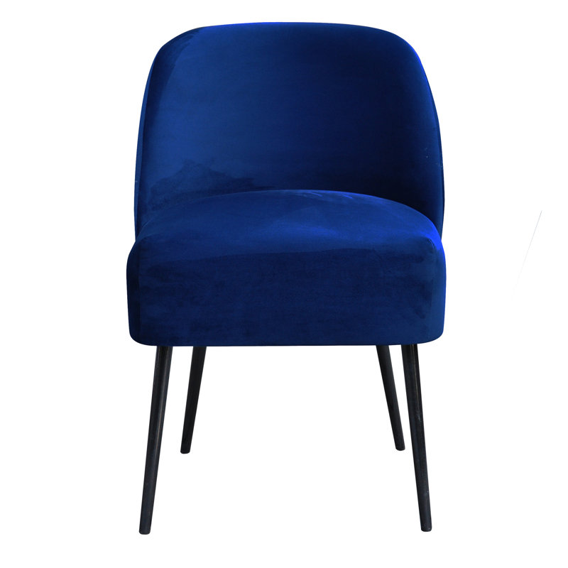 46cm H Upholstered Side Chair, Navy Blue