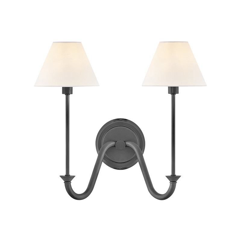 Greta 2-Light Wall Sconce, Black