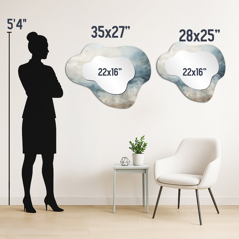Miroir d'appoint Modern Cloud, 25" x 28"