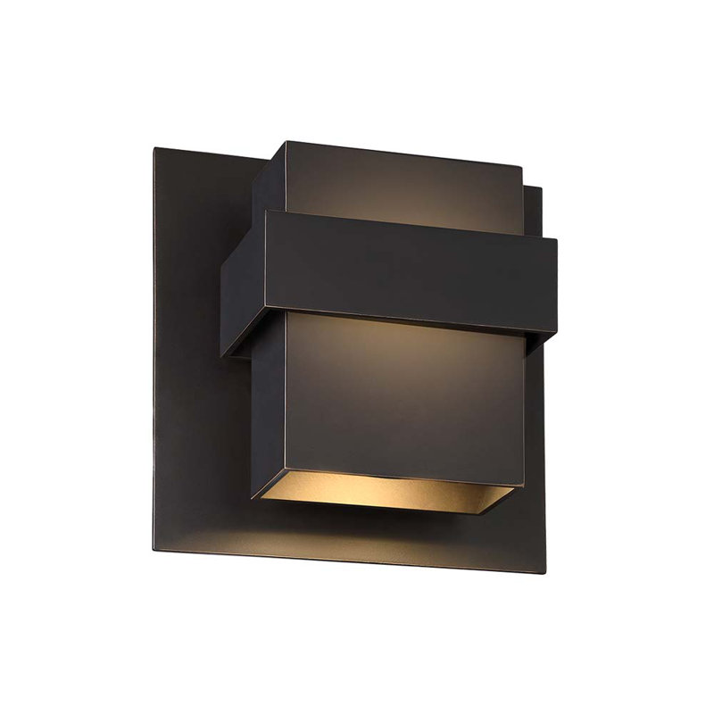 Pandora 2-Light LED Outdoor Bulkhead Light, Oil Rubbed Bronze, 7" H x 7" W x 4.75" D