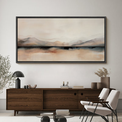 «Minimal Landscape Abstract Mountain Hues Minimalist Landscape», reproduction d'art sur toile
