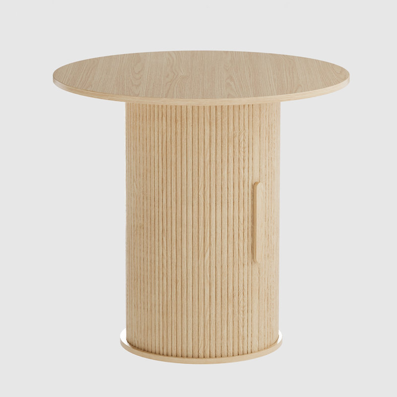 31.5'' Round Pedestal Dining Table, Natural