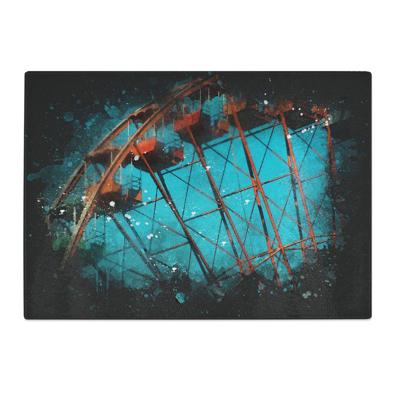 Ferris Wheel Vol.2 Paint Splash Chopping Board, 0.4cm H x 28.5cm W x 39cm L