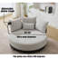 Fauteuil pivotant rond surdimensionné de 52,75 po-780448303