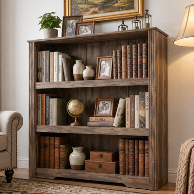 Bookcase With Adjustable Shelf In Gray